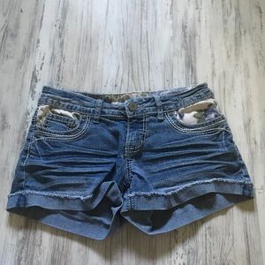 Floral Jean Shorts